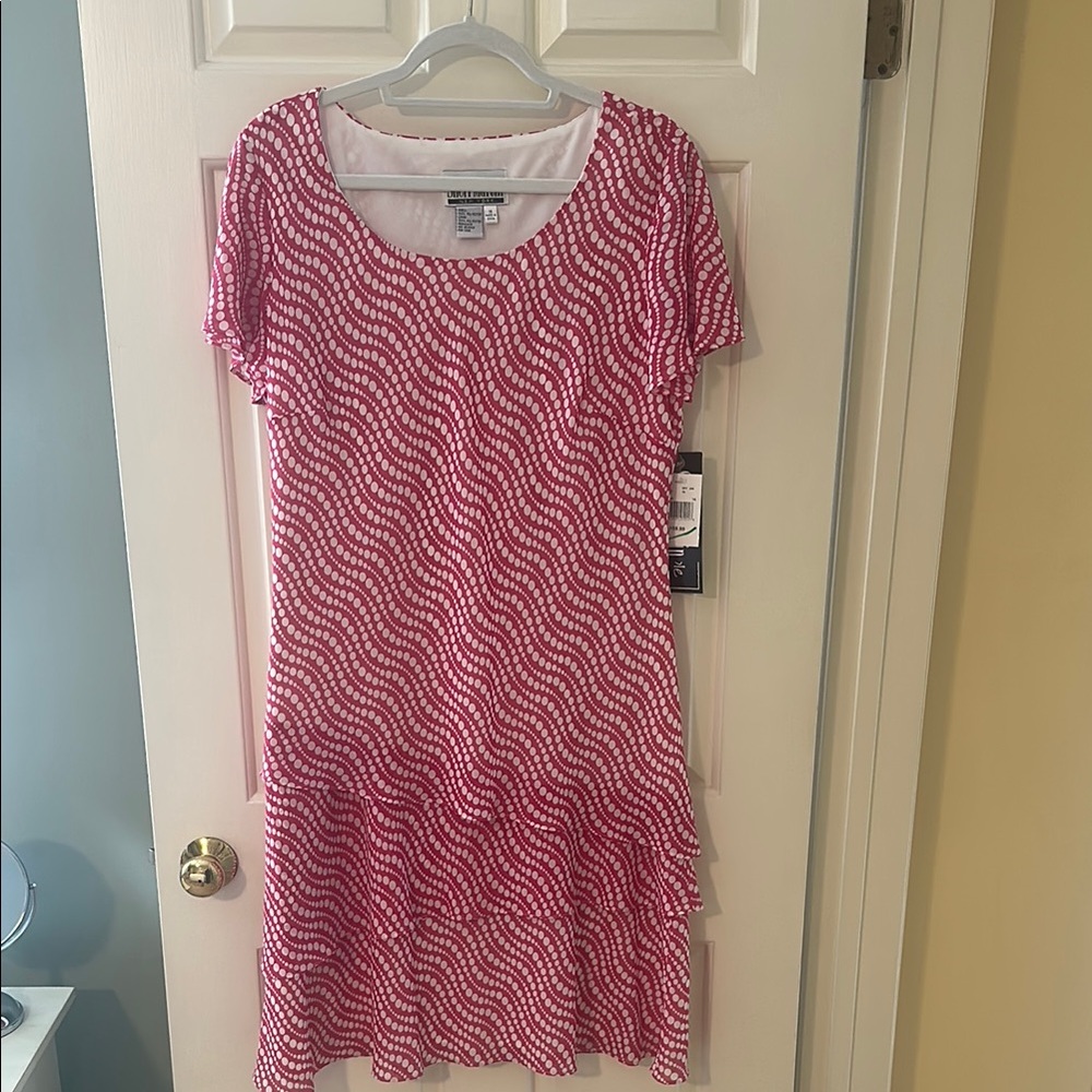 Sheri Martin Pink and White Casual dress
